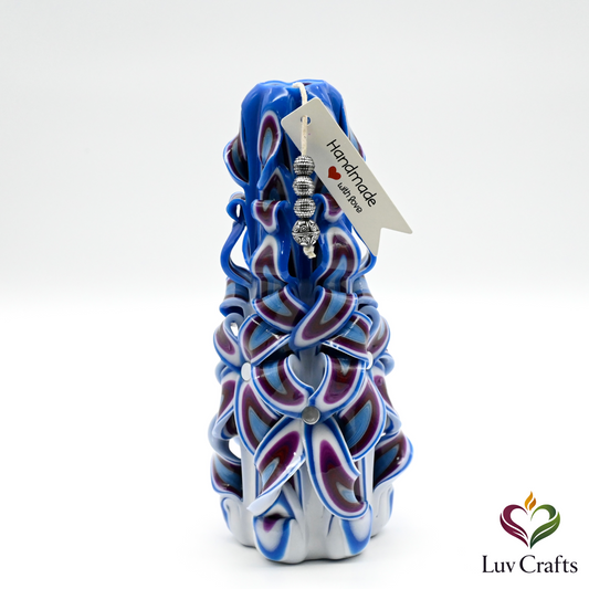 Indigo Mist Ribbons – Hand-Carved Luxury Candle