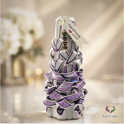 Violet Mist Ribbons – Hand-Carved Luxury Candle