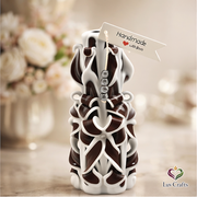Smoked Cocoa Ribbons – Hand-Carved Luxury Candle