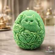 Mint Green Easter Egg Candle – Sculpted Luxury Edition