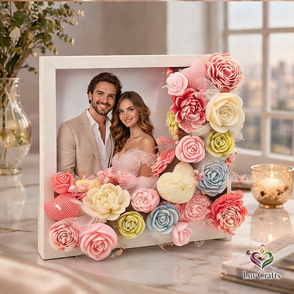 Blossom Frame – Personalized Soy Flower Candle Art