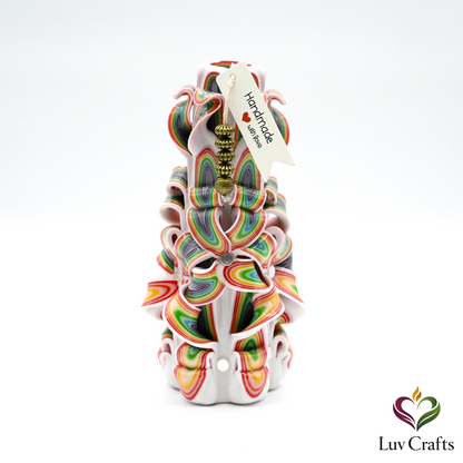 Spectrum Ribbons – Hand-Carved Luxury Candle