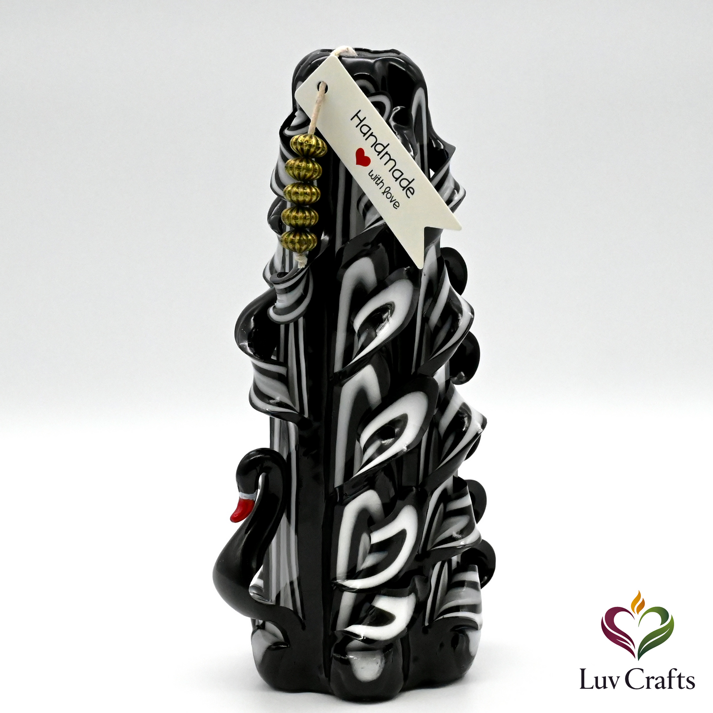 Noir Swan Ribbons – Hand-Carved Luxury Candle