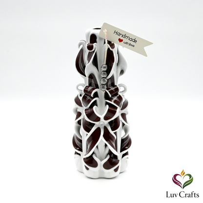 Smoked Cocoa Ribbons – Hand-Carved Luxury Candle