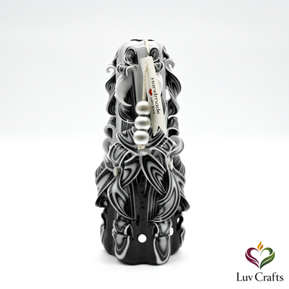 Noir Ivory Ribbons – Hand-Carved Luxury Candle