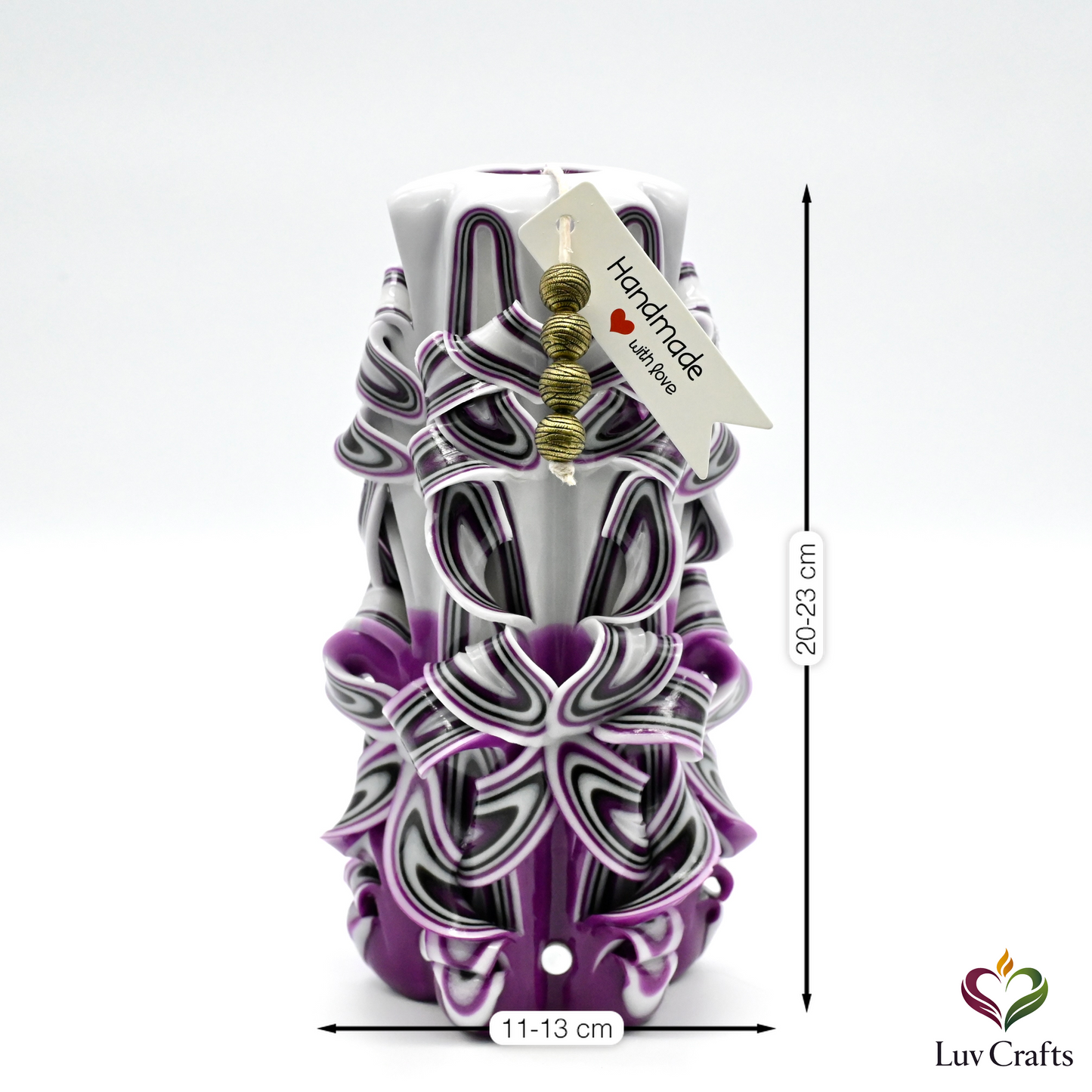 Velvet Amethyst Ribbons – Hand-Carved Luxury Candle
