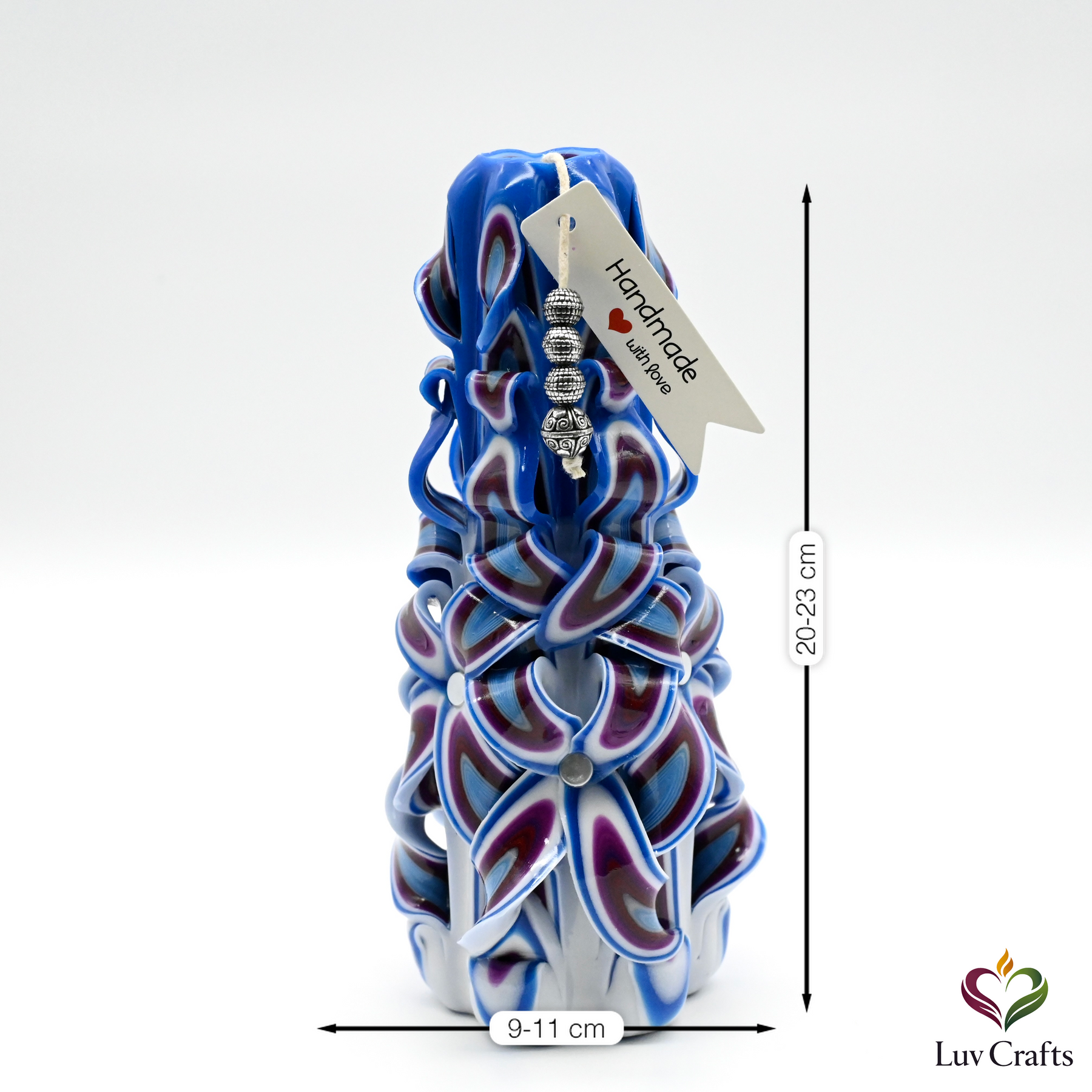 Indigo Mist Ribbons – Hand-Carved Luxury Candle