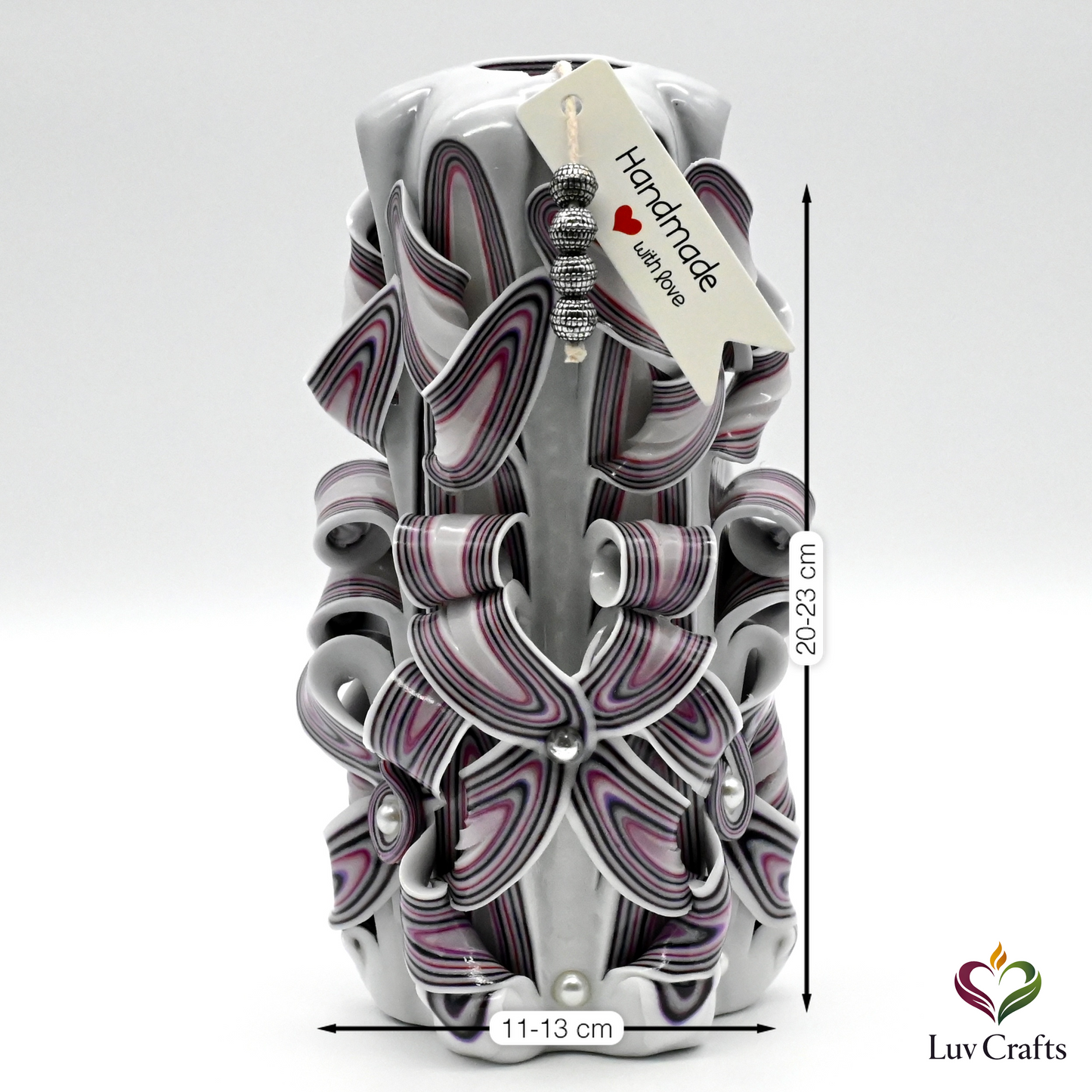 Midnight Violet Ribbons – Hand-Carved Luxury Candle