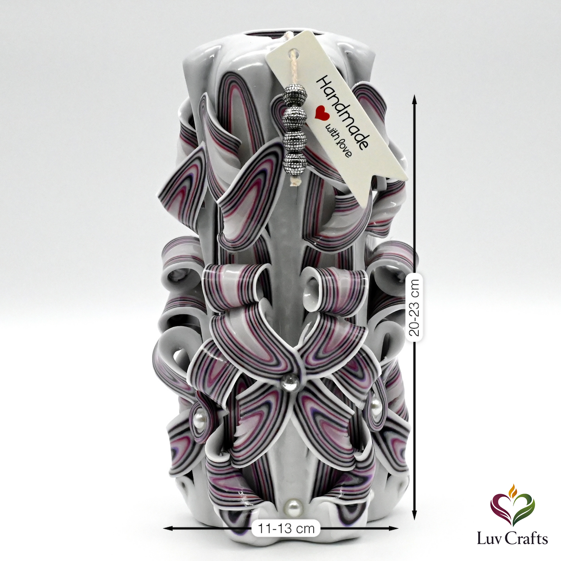 Midnight Violet Ribbons – Hand-Carved Luxury Candle