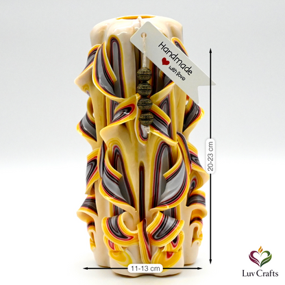 Solar Veil Ribbons – Hand-Carved Luxury Candle