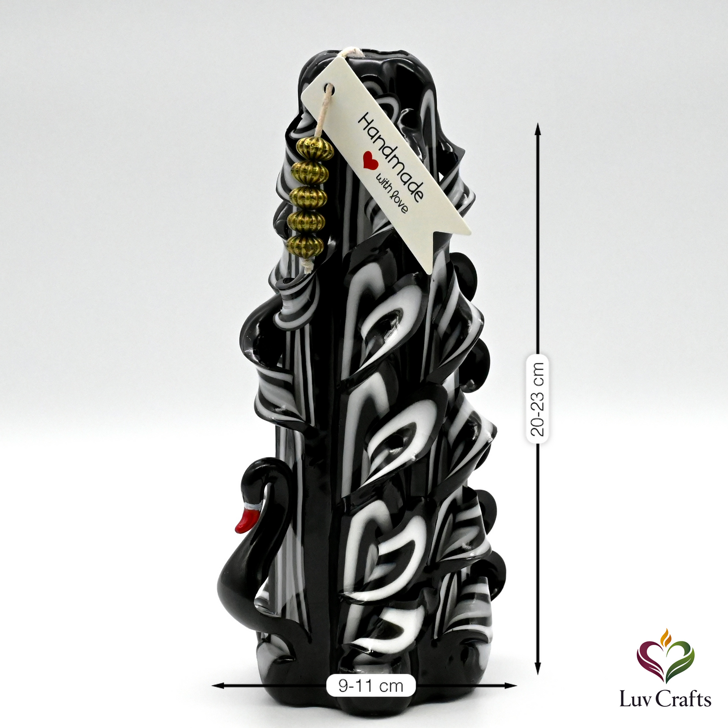 Noir Swan Ribbons – Hand-Carved Luxury Candle