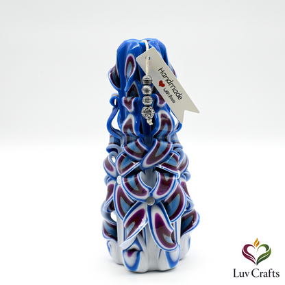 Indigo Mist Ribbons – Hand-Carved Luxury Candle