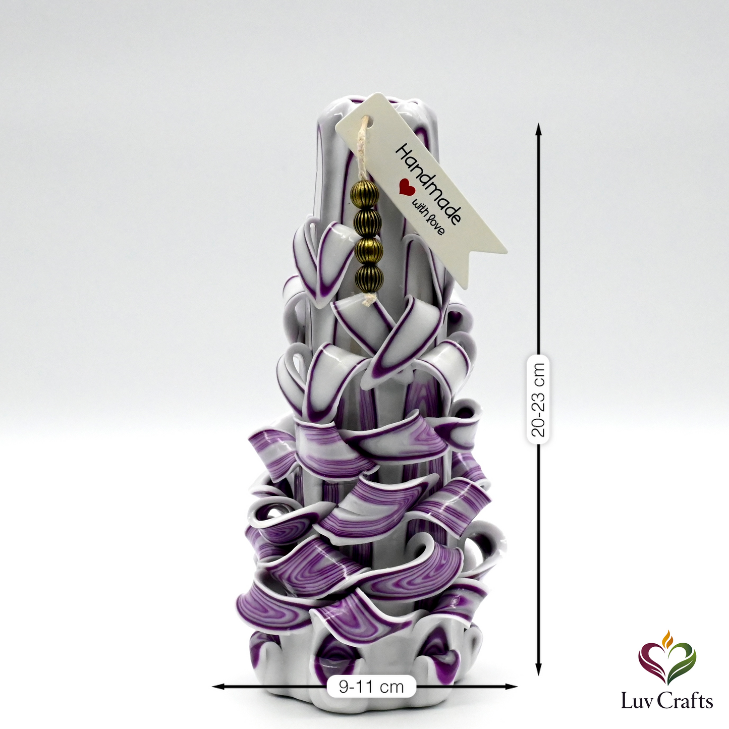 Violet Mist Ribbons – Hand-Carved Luxury Candle