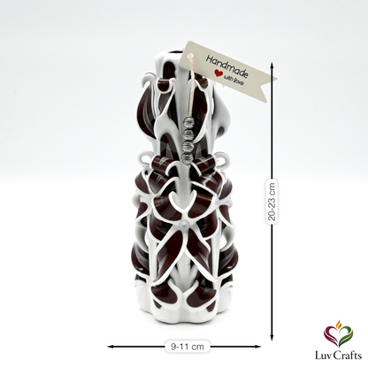Smoked Cocoa Ribbons – Hand-Carved Luxury Candle
