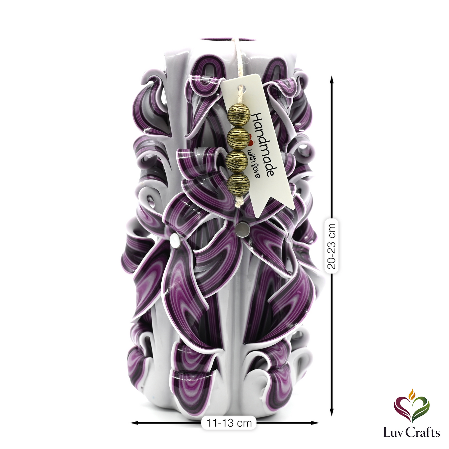 Amethyst Purple Ribbons – Hand-Carved Luxury Candle