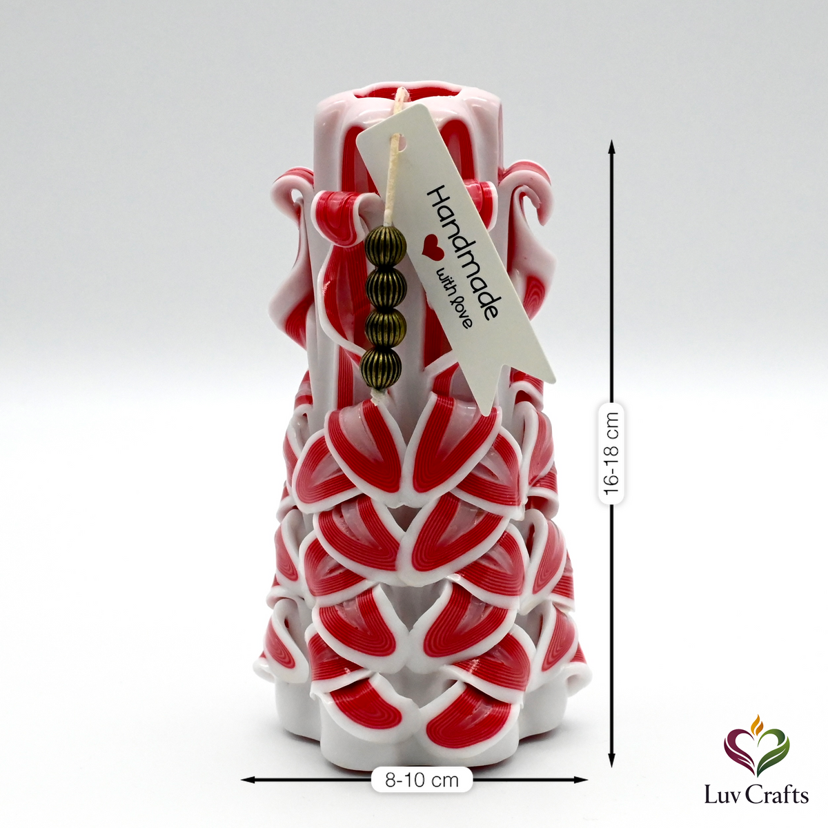Scarlet Cane Woven Ribbons – Hand-Carved Luxury Candle