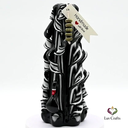 Noir Swan Ribbons – Hand-Carved Luxury Candle