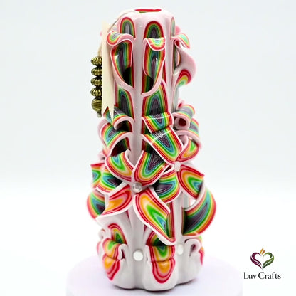 Spectrum Ribbons – Hand-Carved Luxury Candle